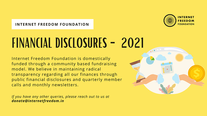 FINANCIAL DISCLOSURE - 2021