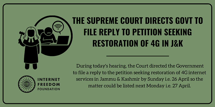 FMP v. J&K hearing 21 April