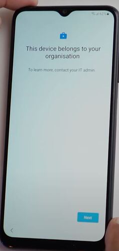 Device belongs to organisation