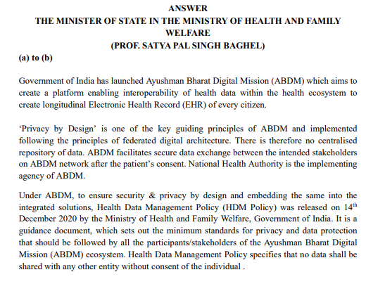 National Digital Health Ecosystem Answer 1